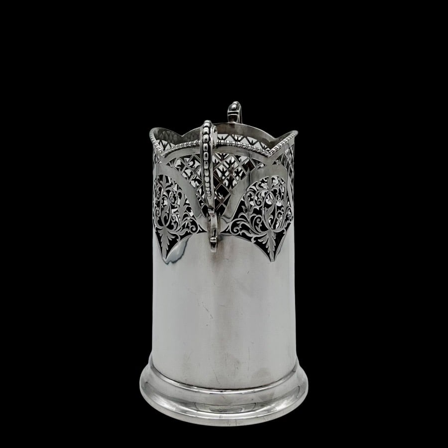 Early 20th Century Antique George V Sterling Silver Wine Bottle Holder Sheffield 1917 William Hutton - 2