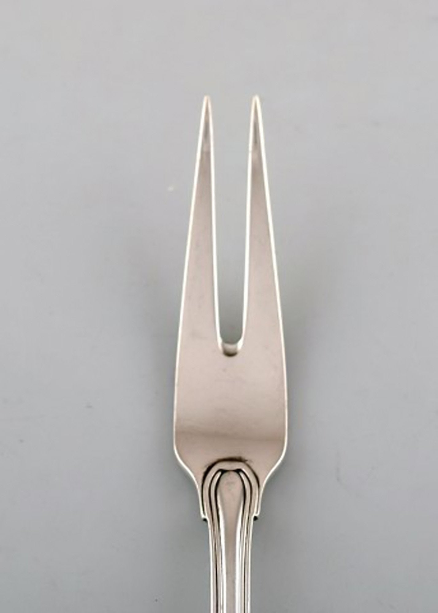 Georg Jensen Old Danish meat fork in sterling silver. - 2