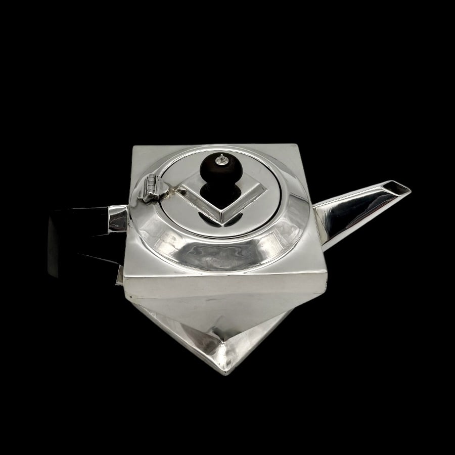 Early 20th Century Modern George V Art Deco Sterling Silver Teapot London 1931 Charles Boyton (1 of 6)