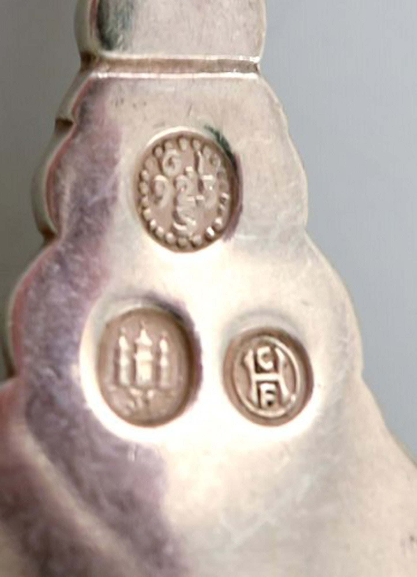 Georg Jensen "Acorn" small salad set, all in sterling silver. - 4