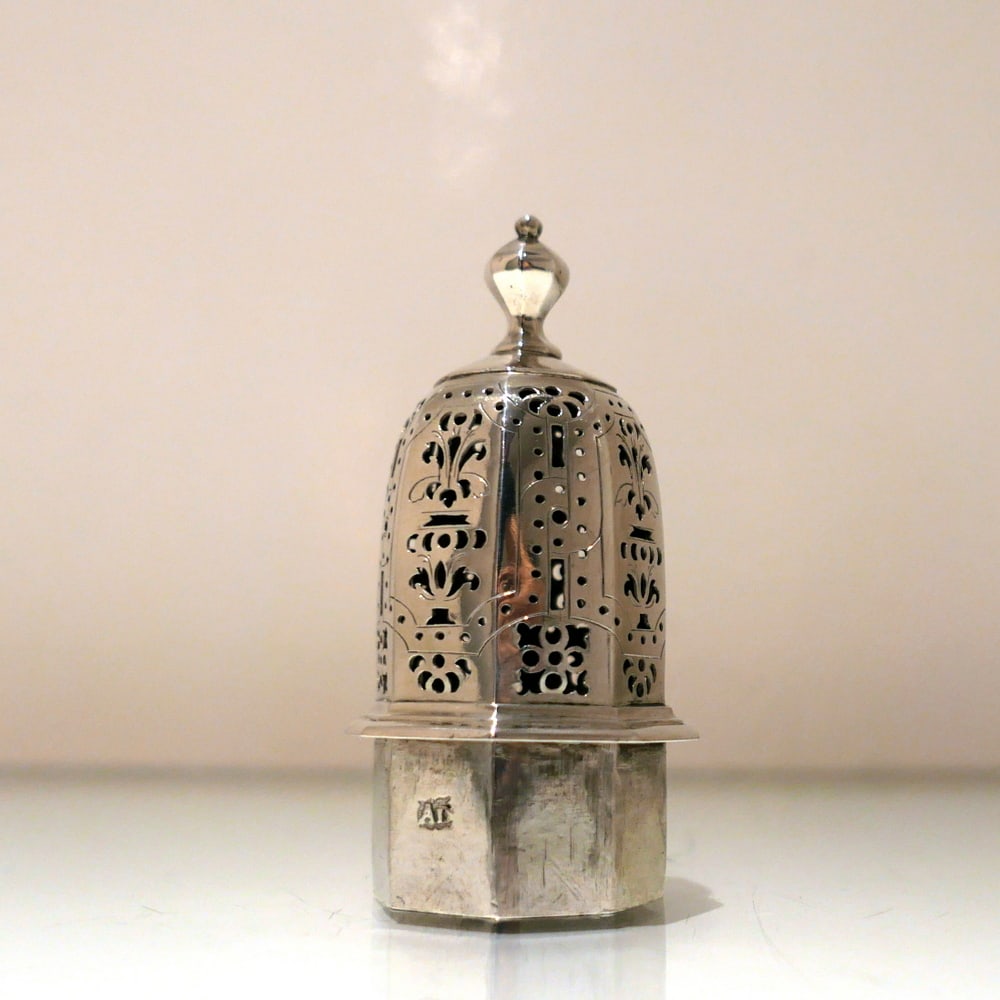 Early 18th Century Antique George I Britannia Silver Sugar Caster London 1717 Charles Adam - 5