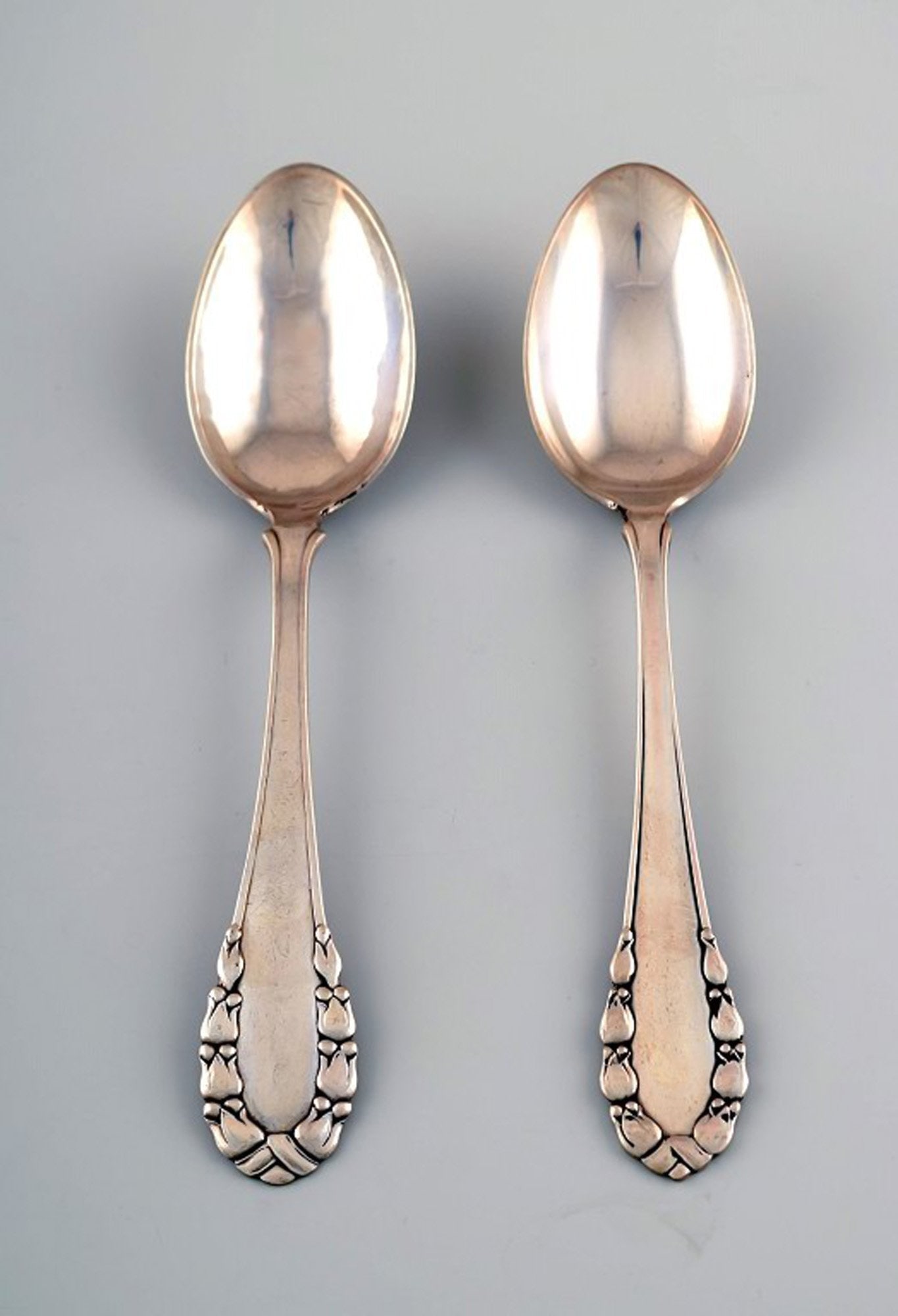 Georg Jensen Lily of the valley silver large soup/dinner spoon. 2 pcs. in stock. (1 of 4)