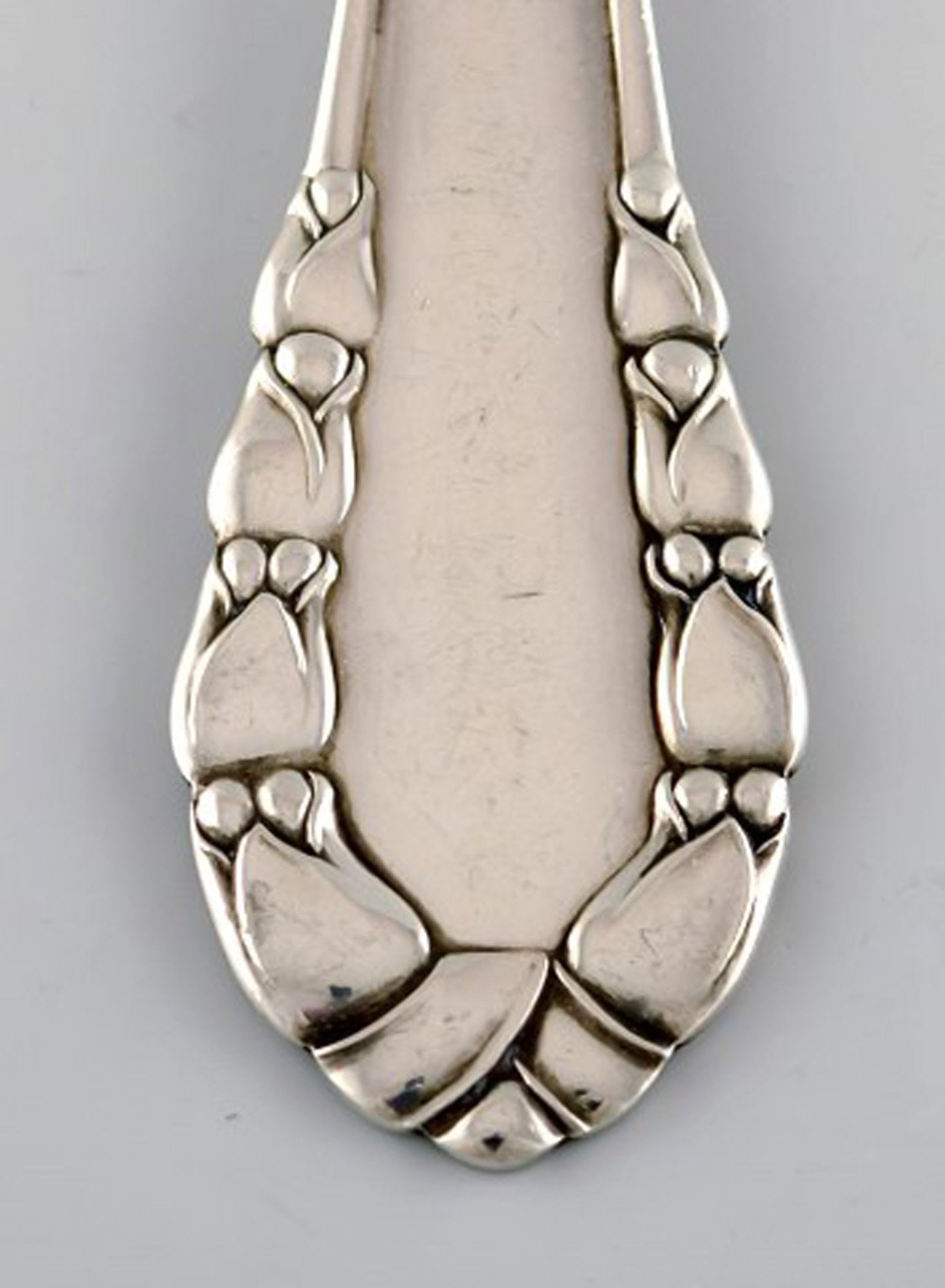 Georg Jensen "Lily of the valley" dinner spoon in sterling silver. - 3