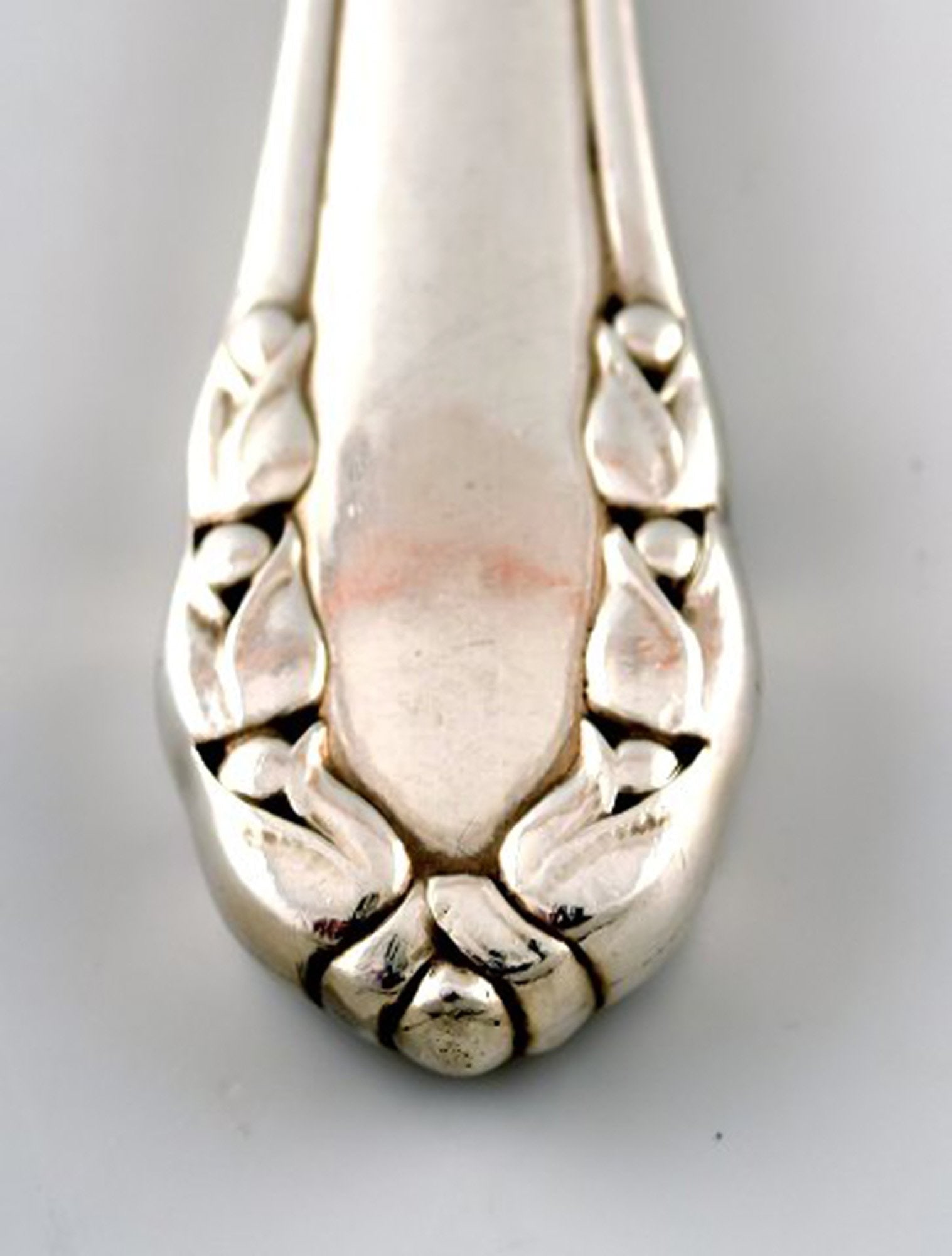 Georg Jensen Lily of the valley silver cake fork. - 2