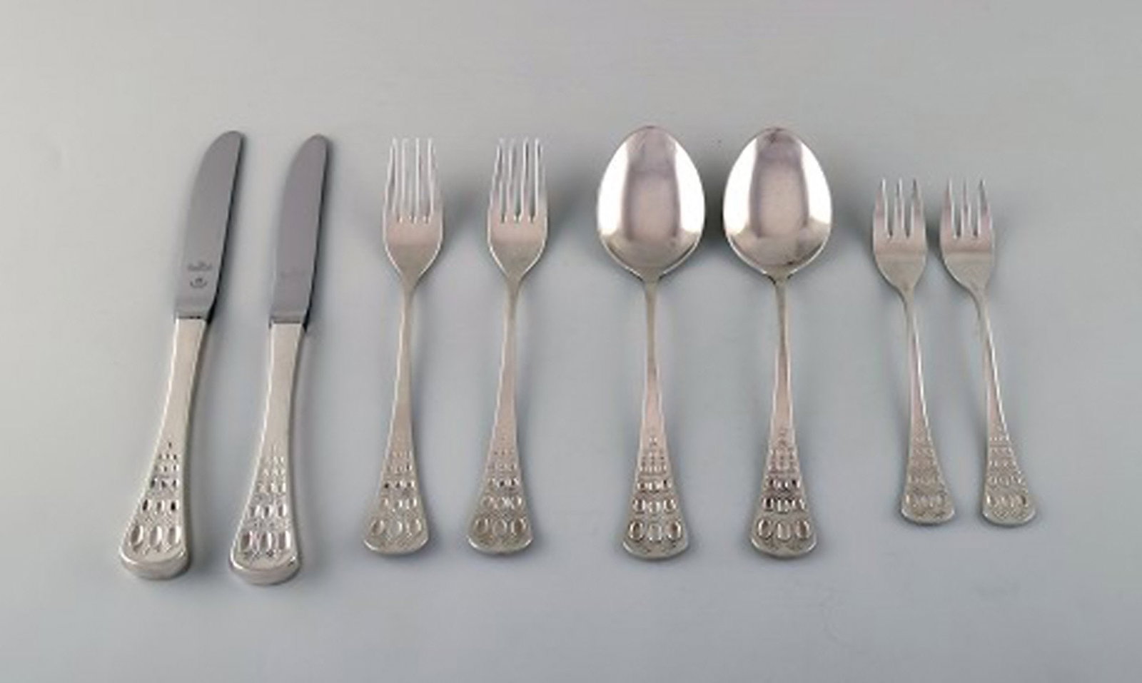 Bjørn Wiinblad, cutlery, 'Romanze' for Rosenthal, sterling silver. Designed in 1962. Lunch - 4