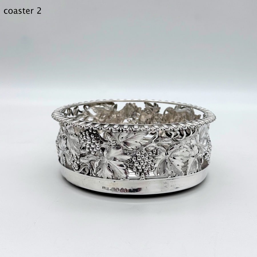 Early 19th Century Antique William IV Pair Silver Coasters London 1837 William Theobalds - 6