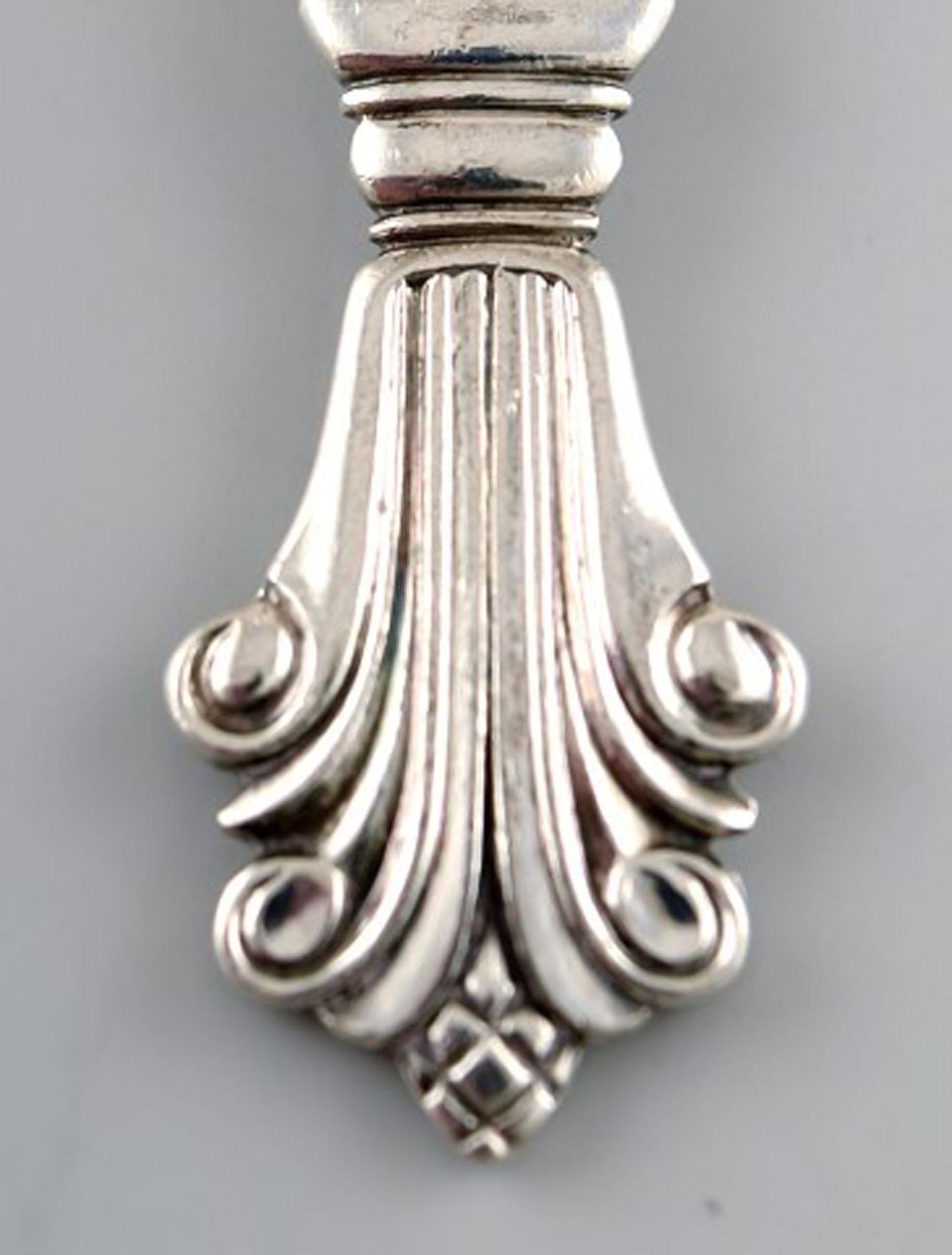Georg Jensen silver Acanthus silverware, Georg Jensen dinner spoon/soup spoon. - 2