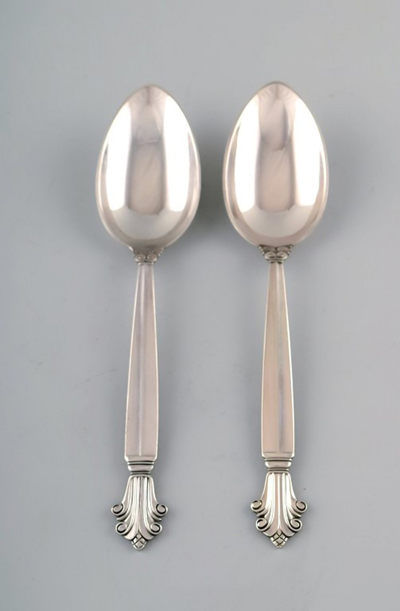 Georg Jensen silver Acanthus silverware, Georg Jensen dinner spoon/soup spoon. (1 of 4)