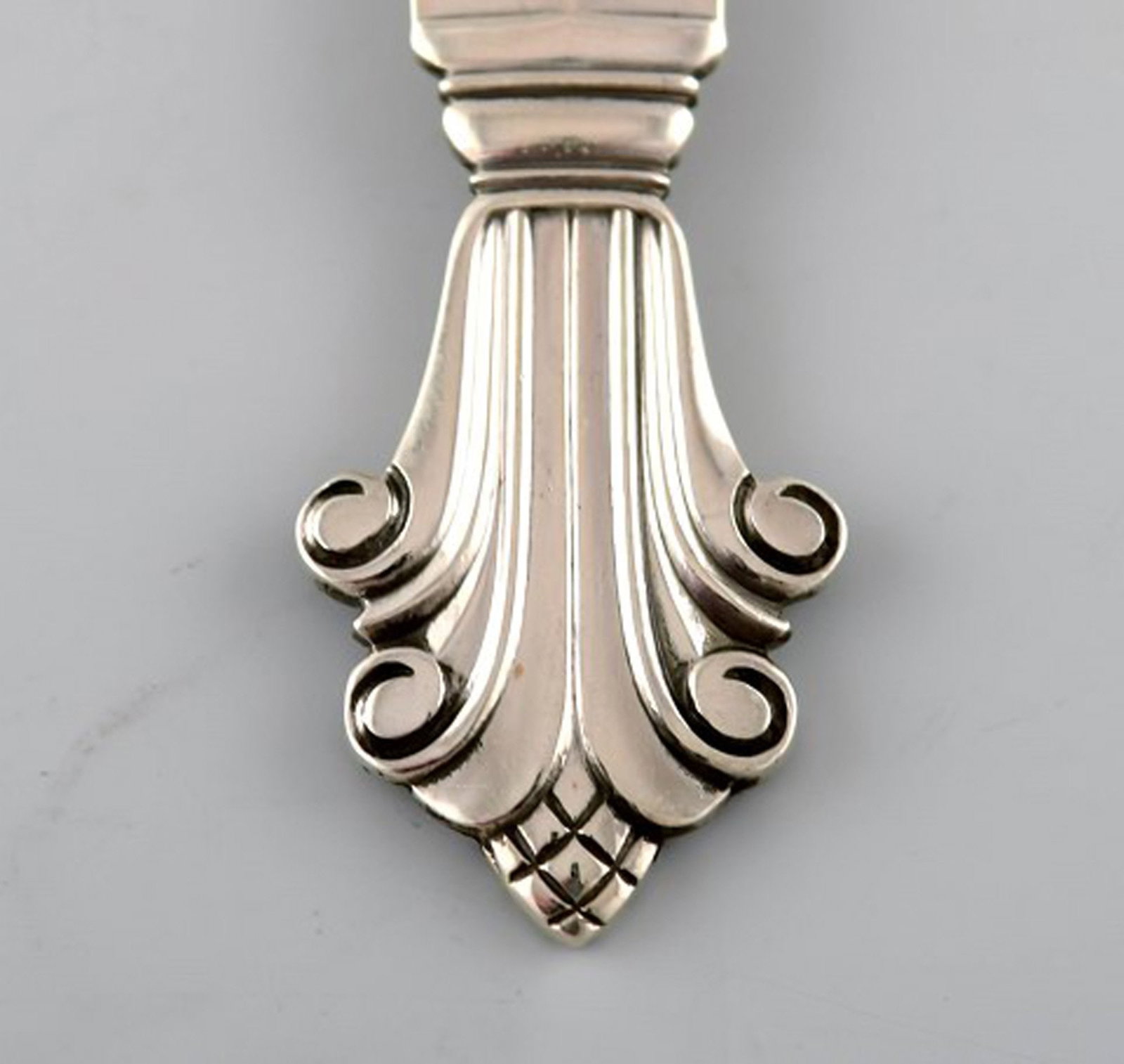 Georg Jensen silver Acanthus silverware, Georg Jensen dinner spoon/soup spoon. - 3