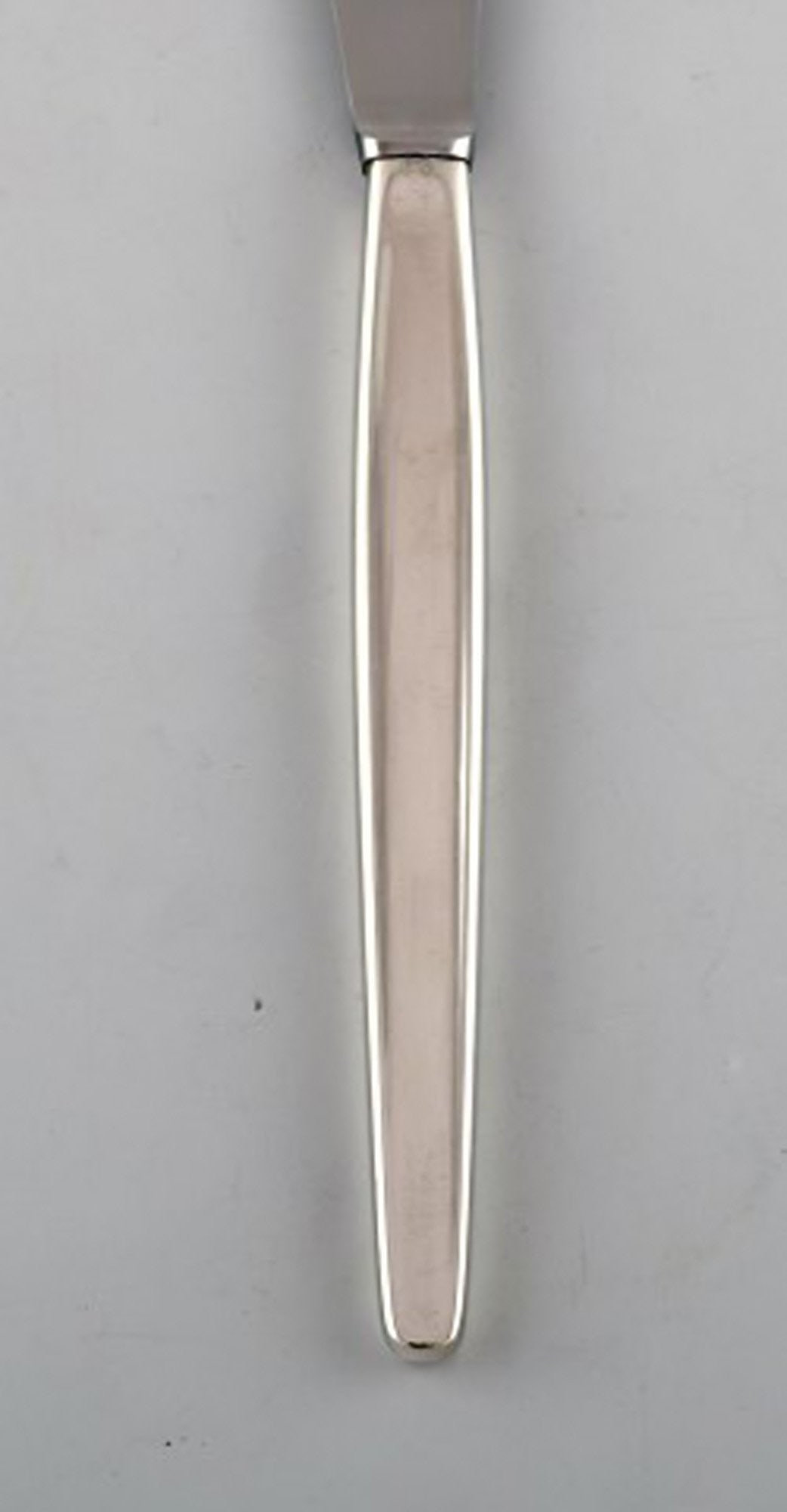 Tias Eckhoff for Georg Jensen. "Cypress" large lunch knife in sterling silver and stainless steel. - 2