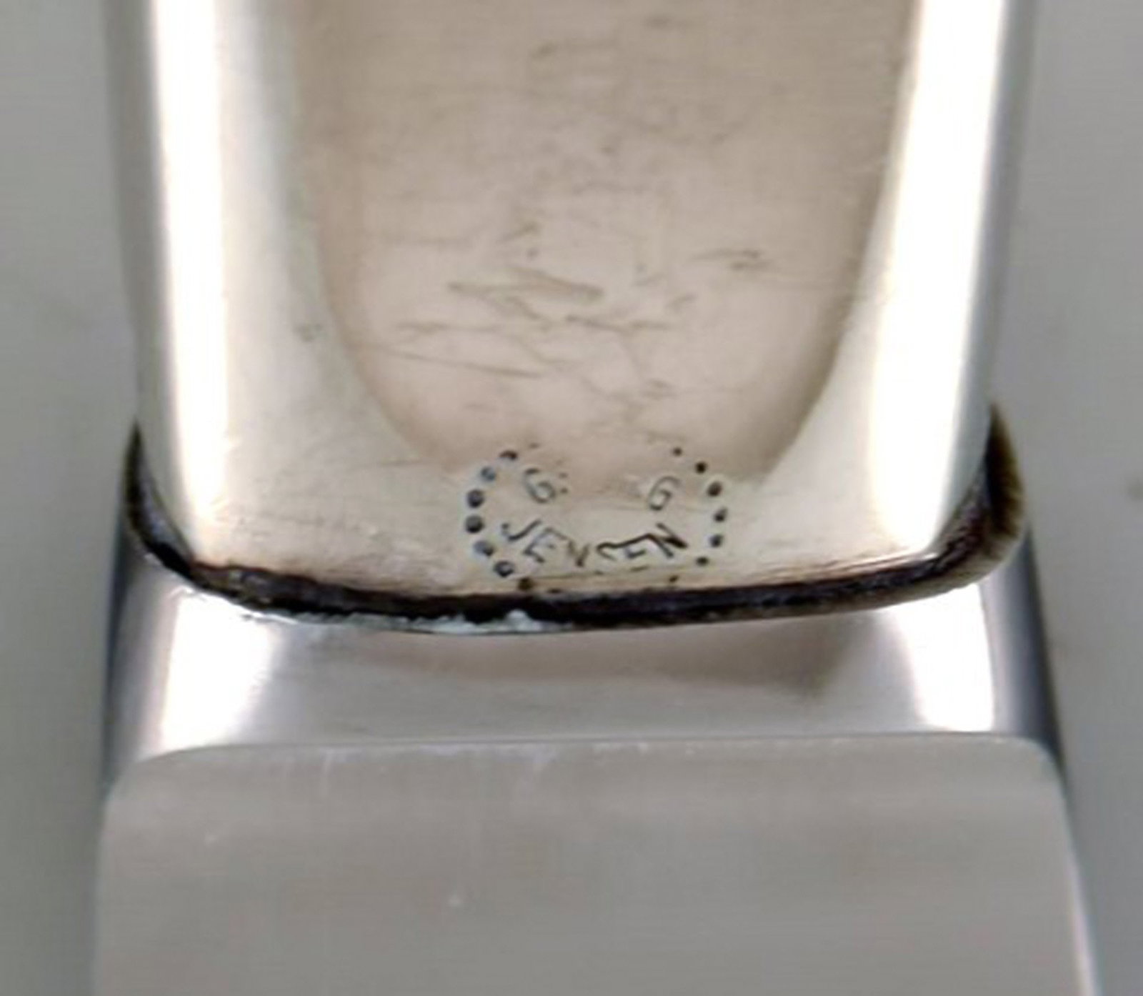 Tias Eckhoff for Georg Jensen. "Cypress" large lunch knife in sterling silver and stainless steel. - 4