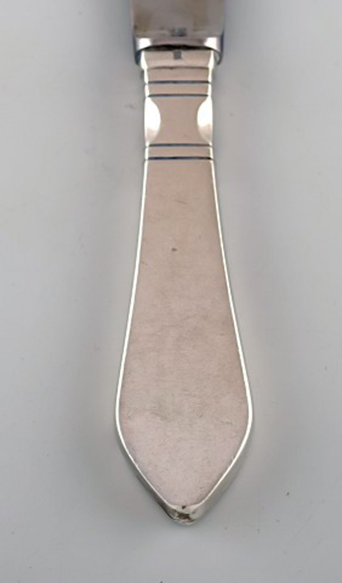 Georg Jensen "Continental" dinner knife in sterling silver and stainless steel. Dated 1933-44. - 2