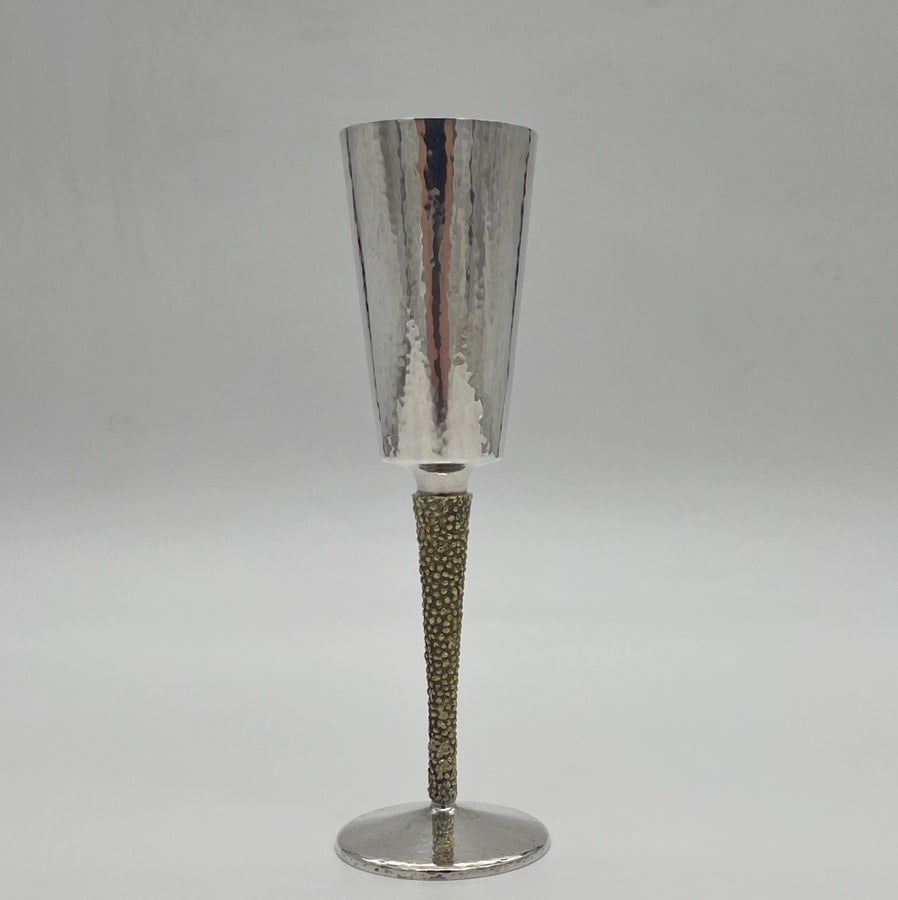 20th Century Modern Sterling Silver Set Six Champagne Flutes London 1972 Stuart Devlin - 6
