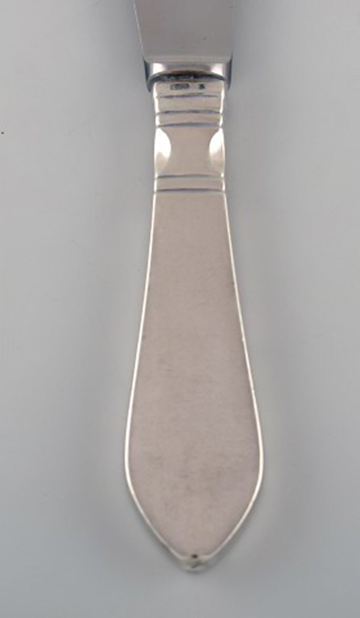 Georg Jensen "Continental" dinner knife in sterling silver and stainless steel. Dated 1915-30. Two - 2