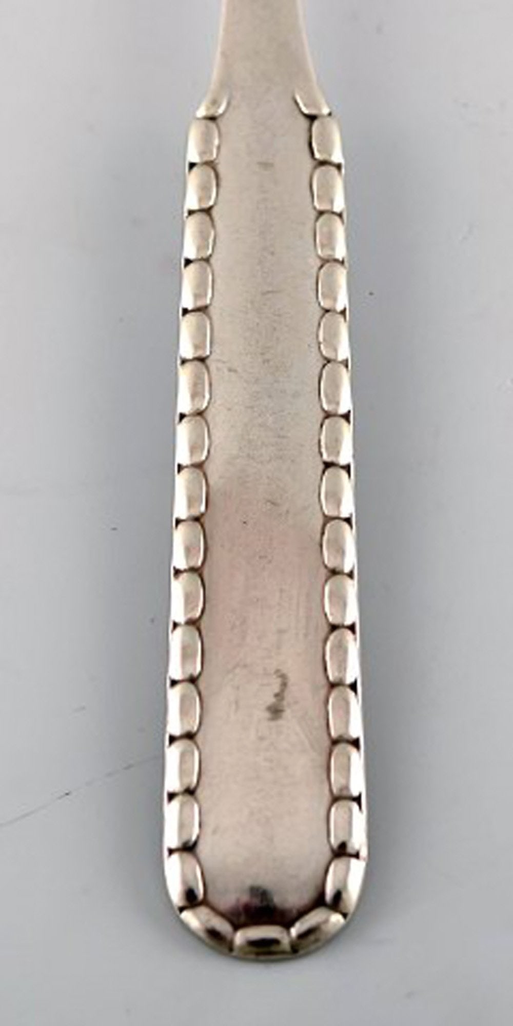 Georg Jensen Rope meat fork in silver. 1920. Silver (830). - 2