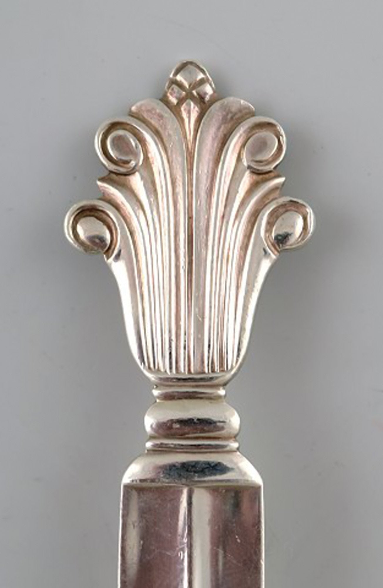 Georg Jensen serving spoon in full sterling silver, silverware, Georg Jensen Acanthus. Designed by - 2