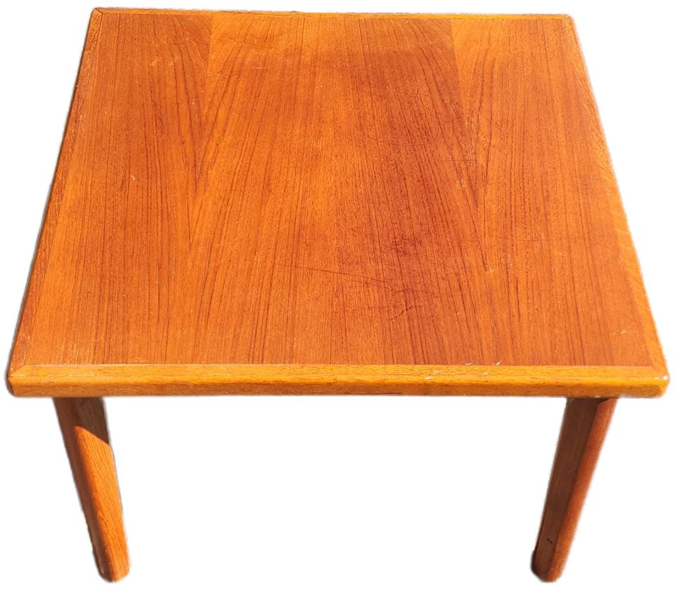 Go back to the 60s & 70s w/ this MCM Scandinavian Gallery teak coffee table. 27.5" Square x 18.5 H. - 2