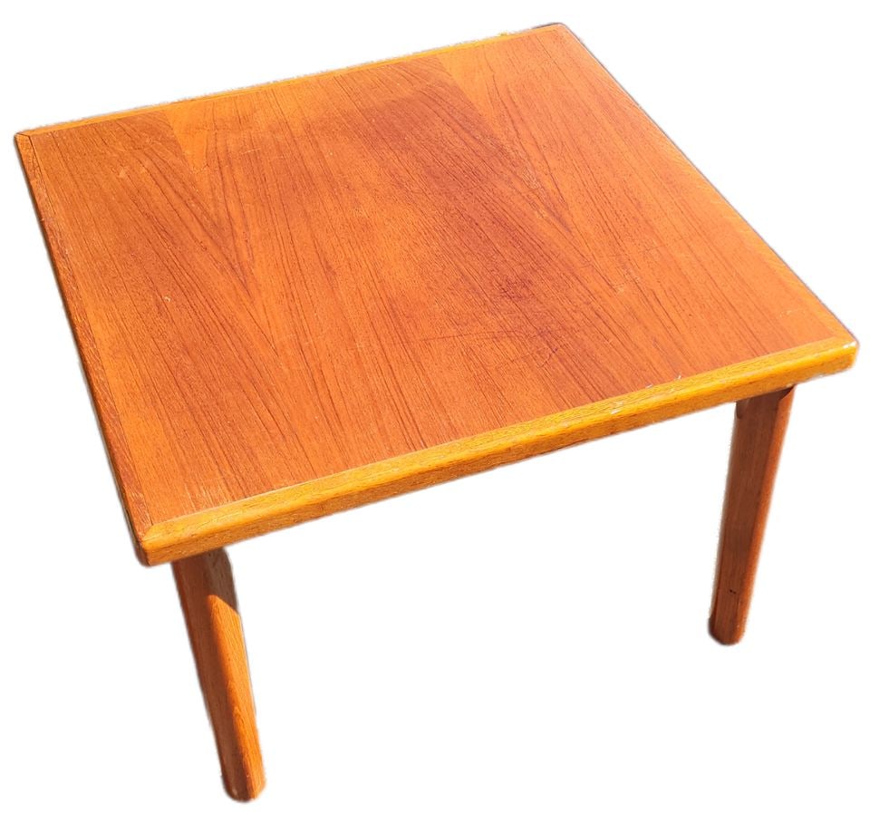 Go back to the 60s & 70s w/ this MCM Scandinavian Gallery teak coffee table. 27.5" Square x 18.5 H. - 4