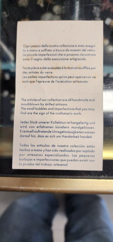 Large vintage Italian art glass charger platter by Garanzia. 19" Diameter - 7