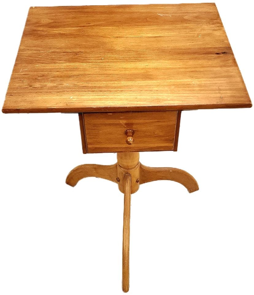 Vintage Maple or Cherry candle or sewing table in times past. Today, a perfect accent or side table. - 2