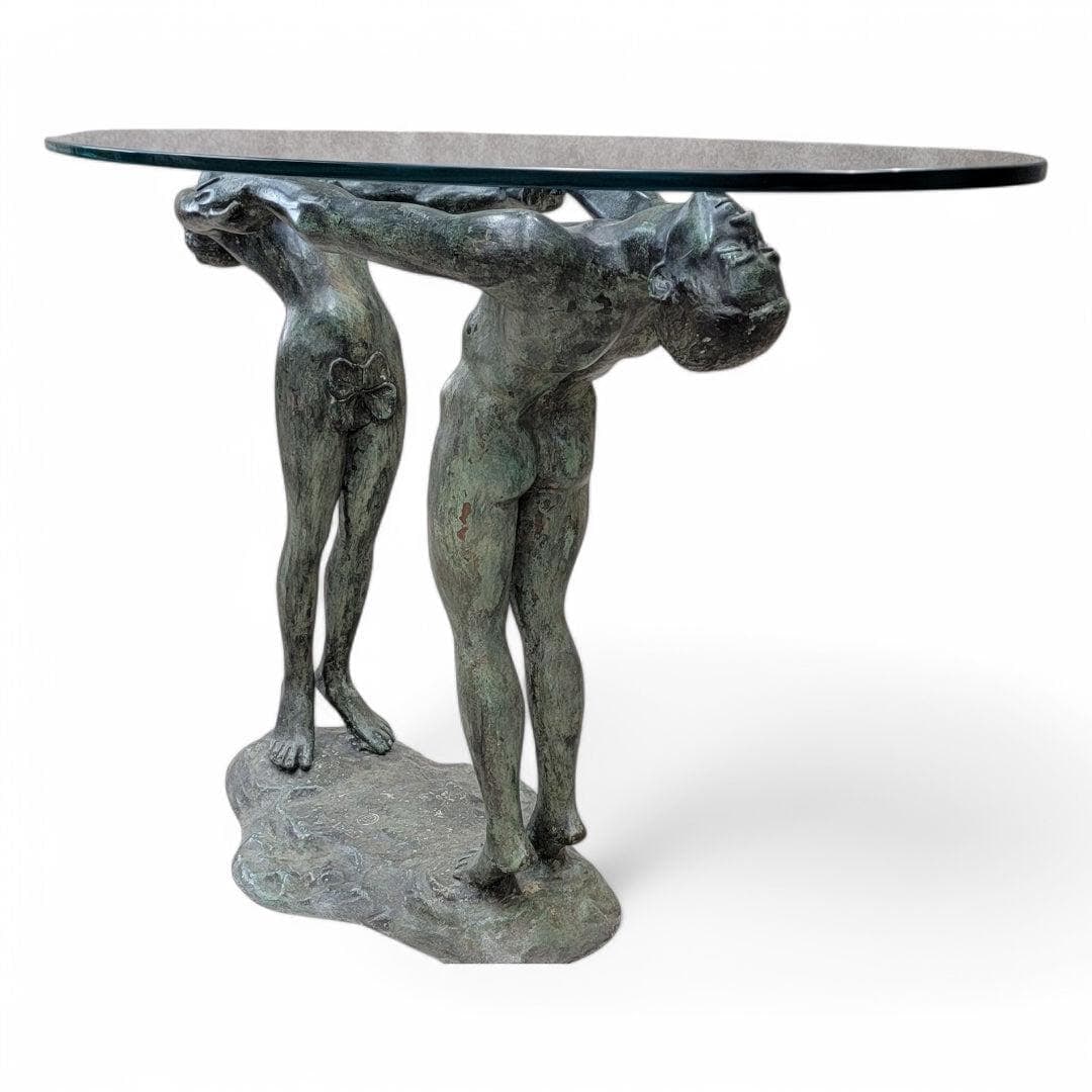 Vintage Art Deco Maude Sherwood Jewett Attributed "Man & Woman" Table - 8