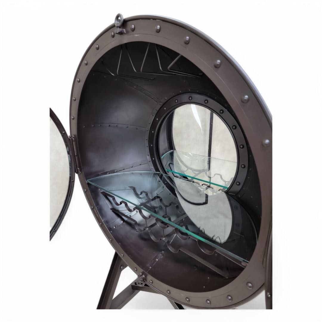 Industrial Modern Cannonball Bar Cabinet - 6