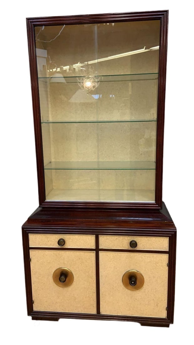 Art Deco Mahogany & Cork Buffet Cabinet by Johnson Furniture - 2