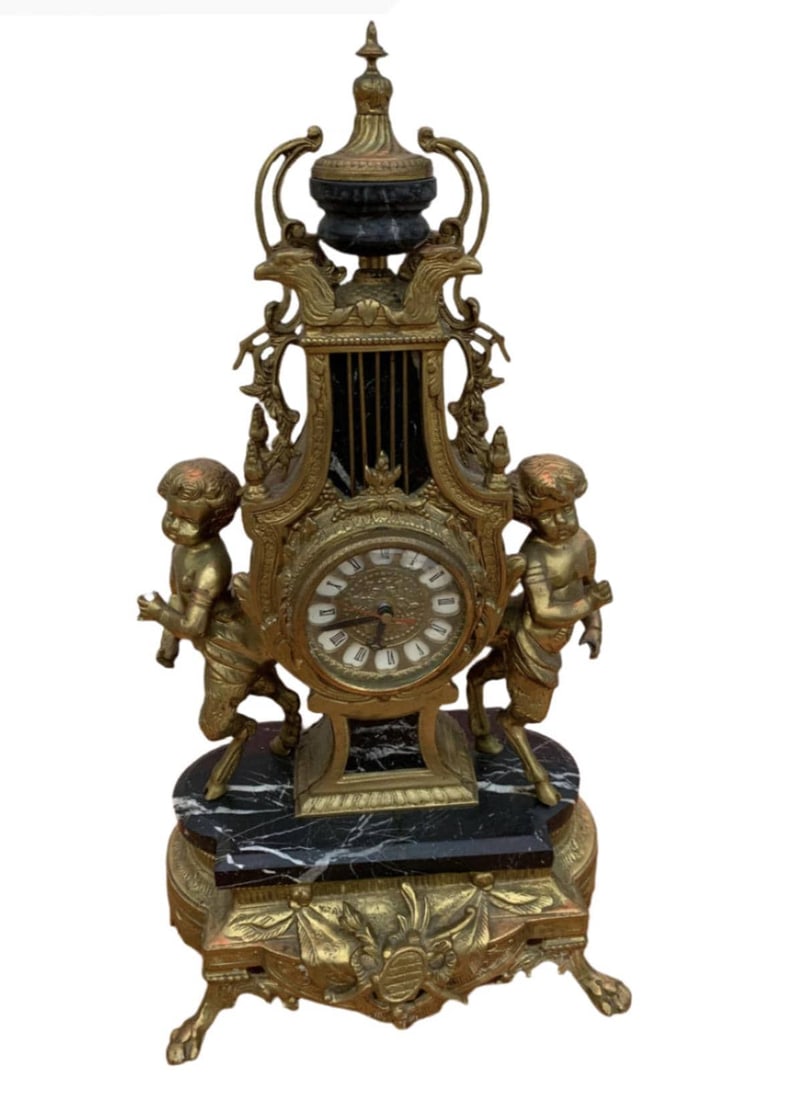 Vintage Imperial Brevettato Ornate Franz Hermle Mantel Clock - 9