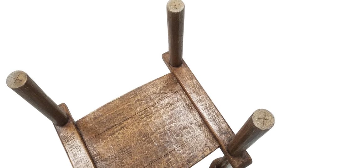 Antique Carved Low Profile Chairs - Pair - 8