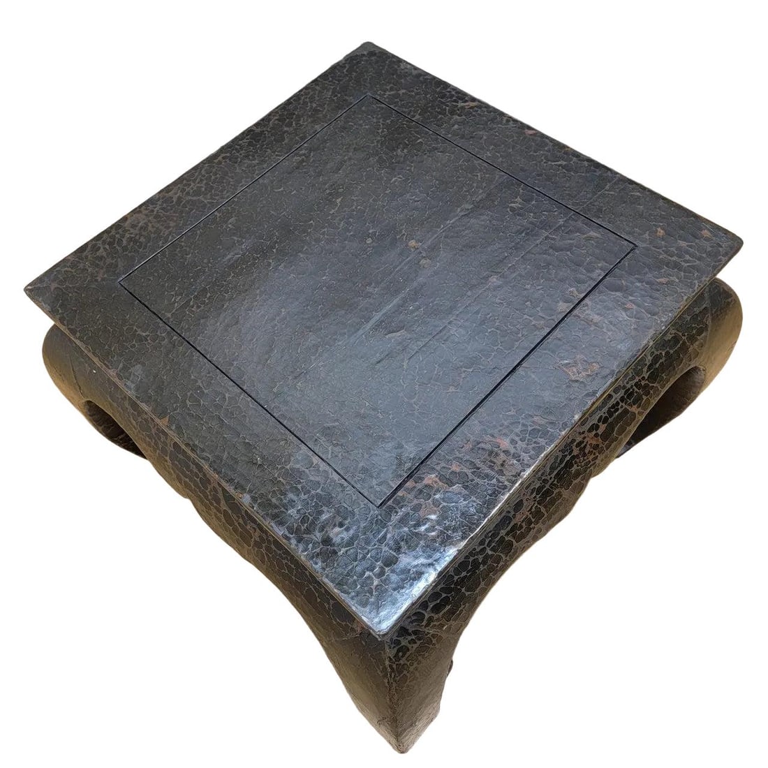 Antique Shanxi Province Linen Wrapped Elm Side Table - 2