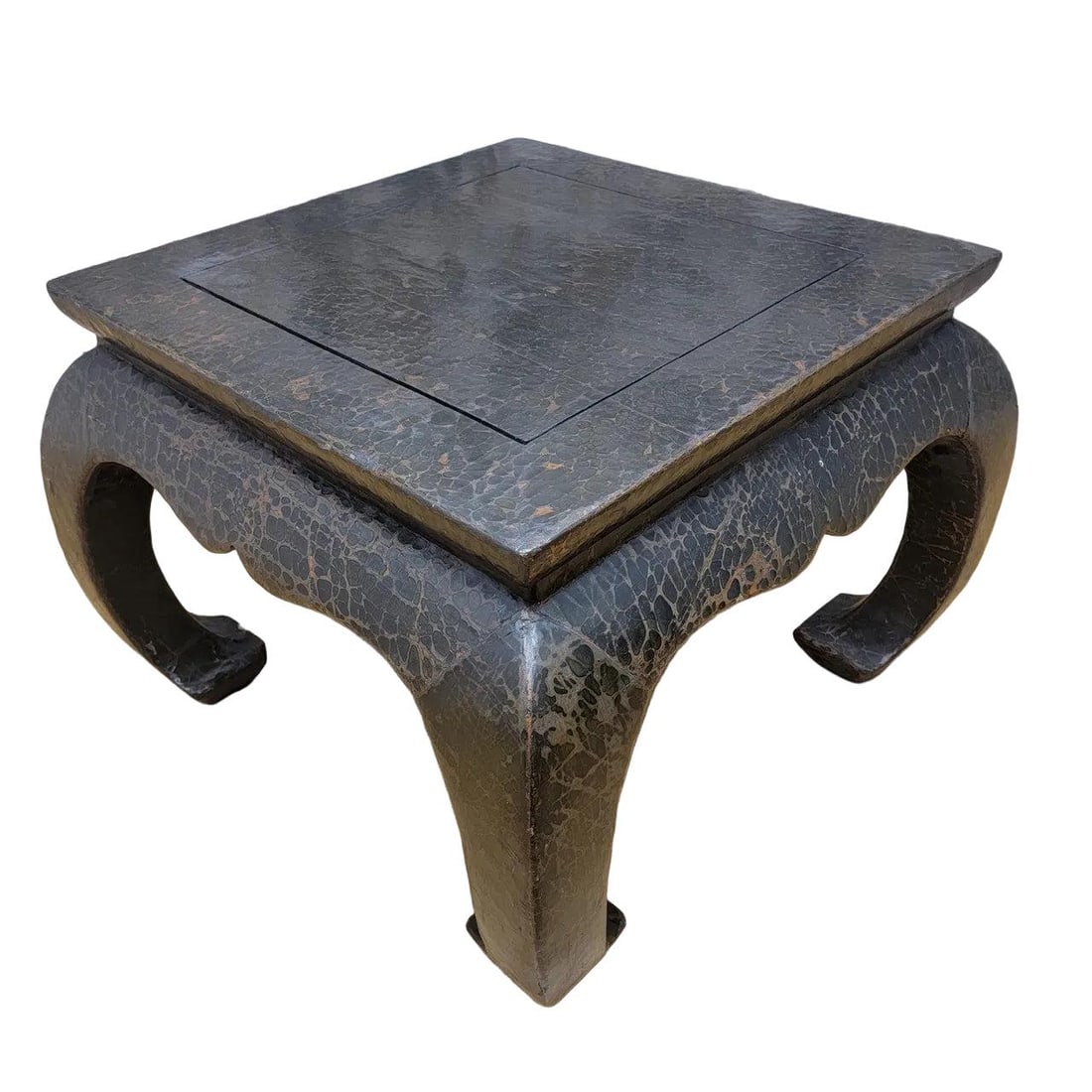 Antique Shanxi Province Linen Wrapped Elm Side Table - 5