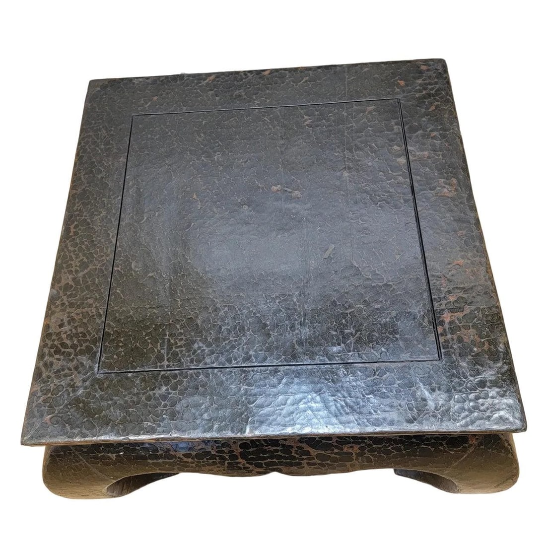Antique Shanxi Province Linen Wrapped Elm Side Table - 7