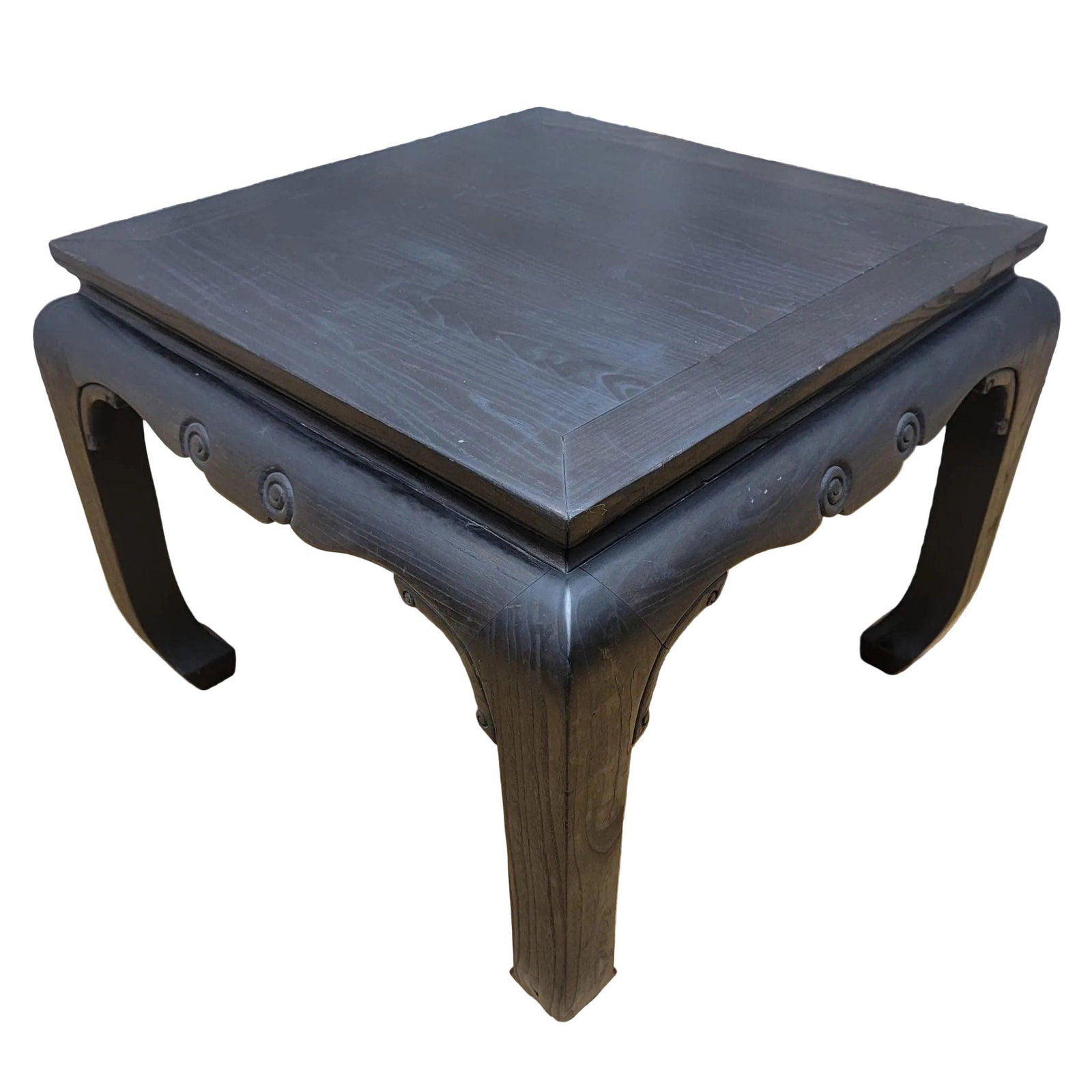 Antique Shanxi Province Black Lacquer Elm Side Table - Pair - 3