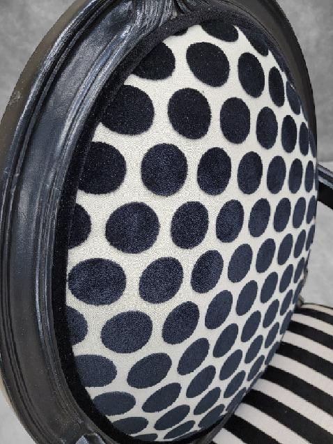 Vintage French Louis Style Chairs Newly Reupholstered - Pair - 3