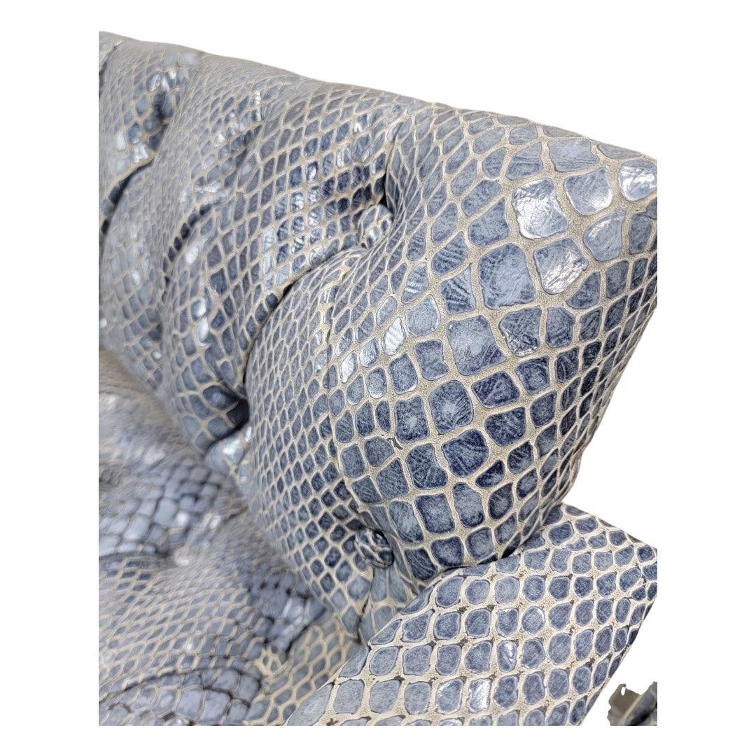 MCM Milo Baughman Style Button Tufted Chairs Newly Reupholstered- Pair - 5