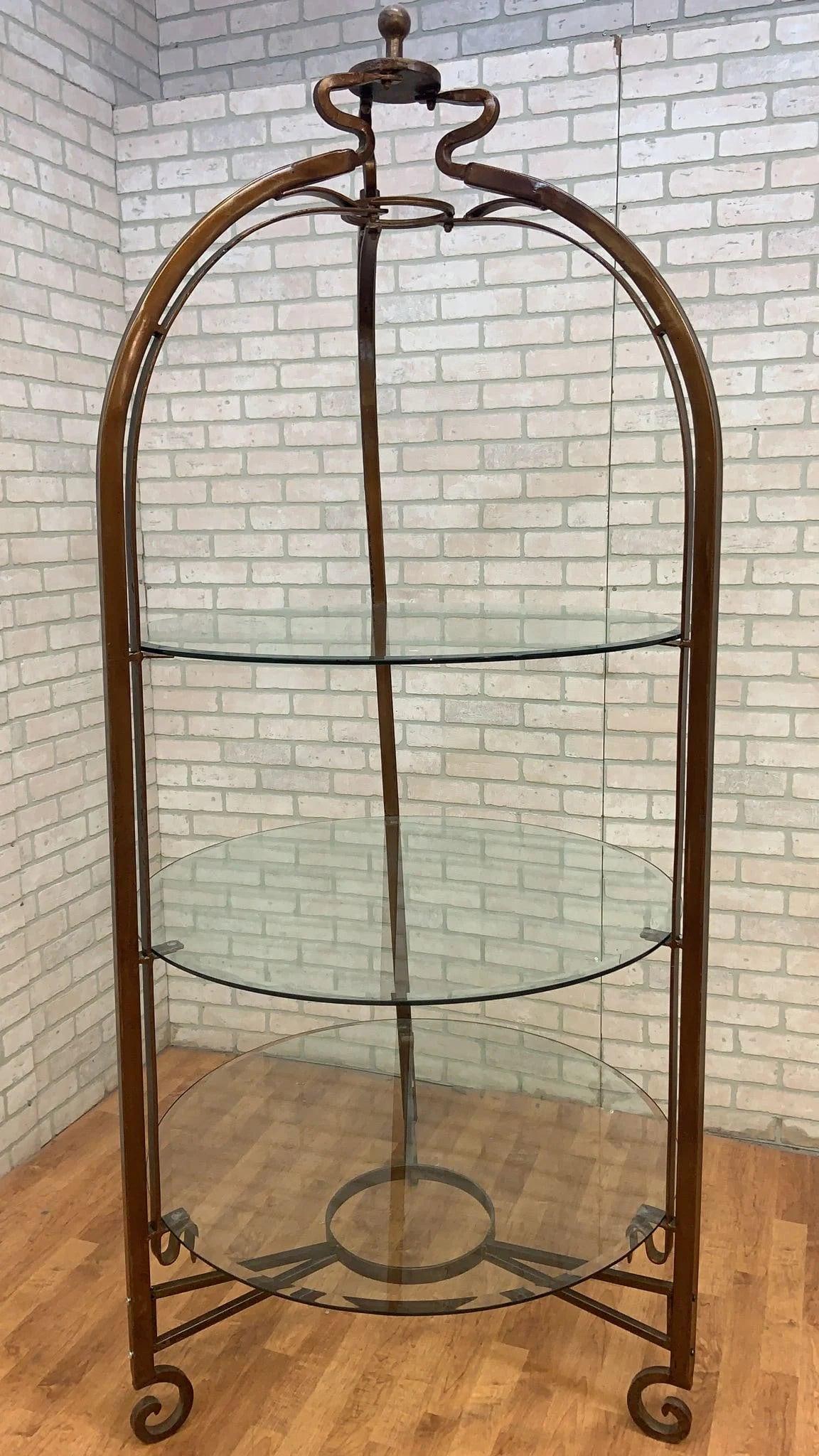 Vintage Victorian Style Circular Glass Shelf Boutique/Closet Display Stand - 5