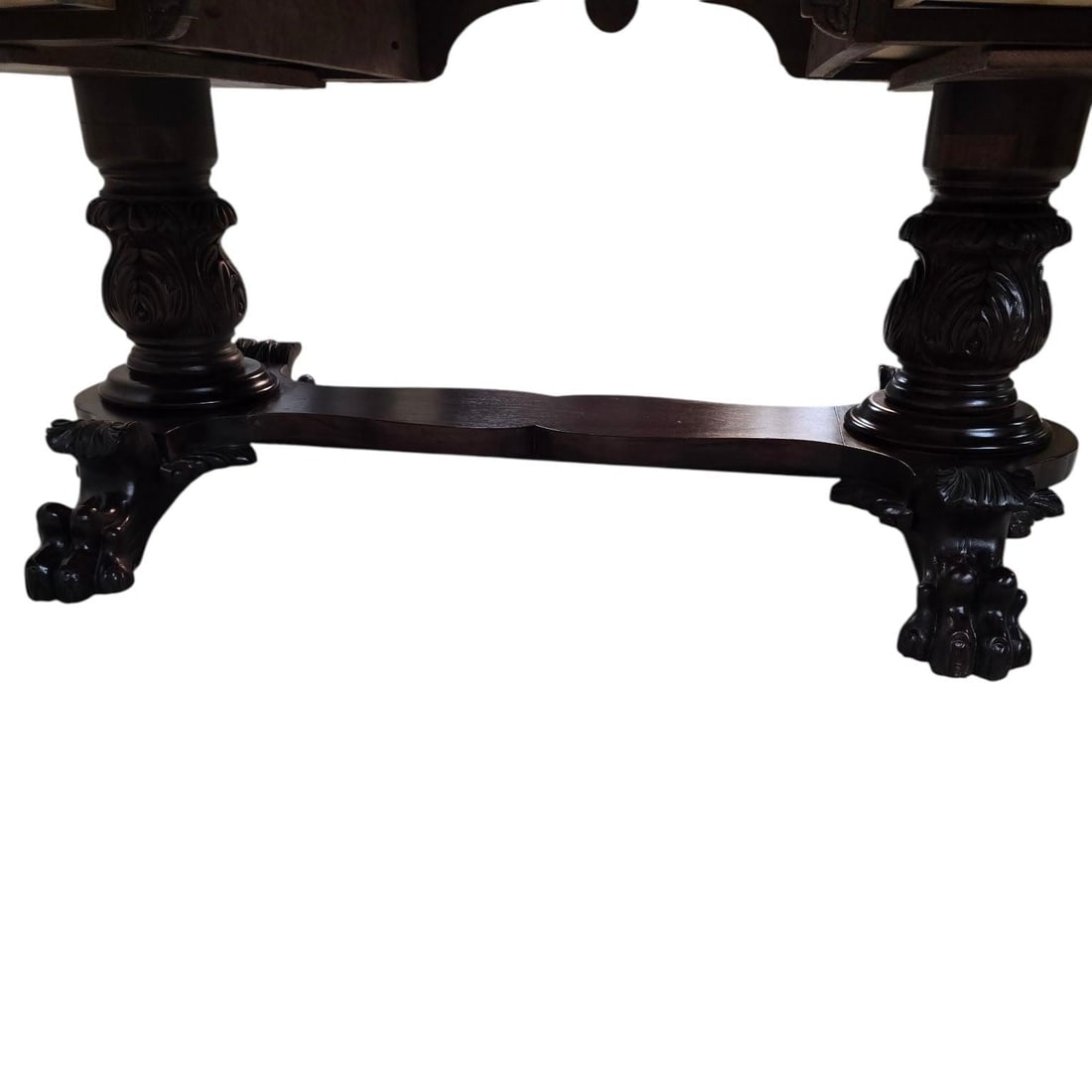 Antique Empire Carved Mahogany Partner’s Desk - 6