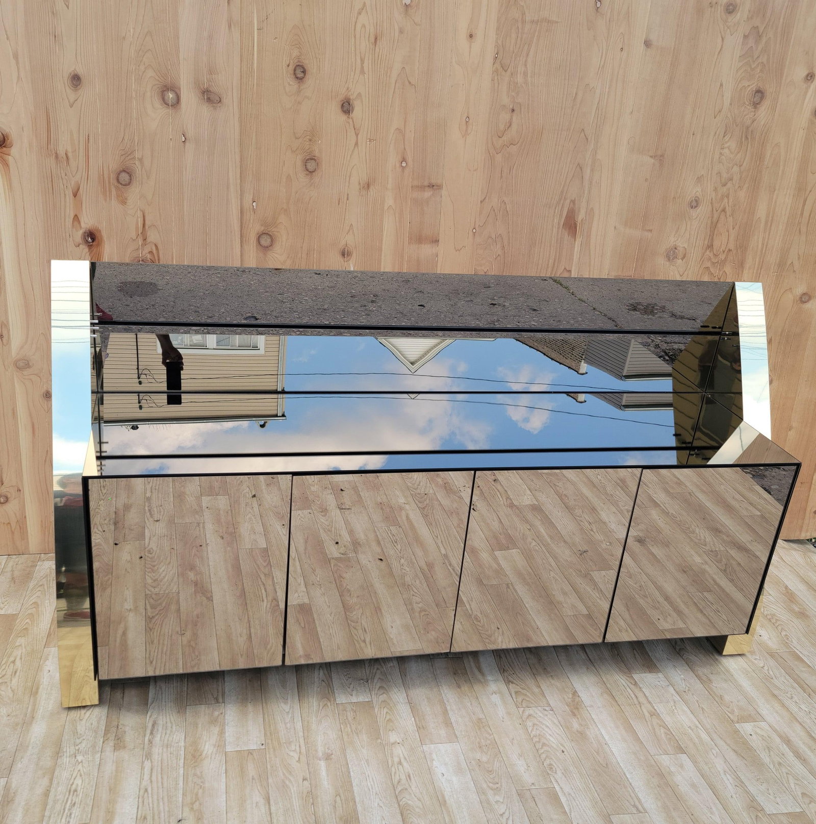 MCM Mirrored Credenza by Ello - 4