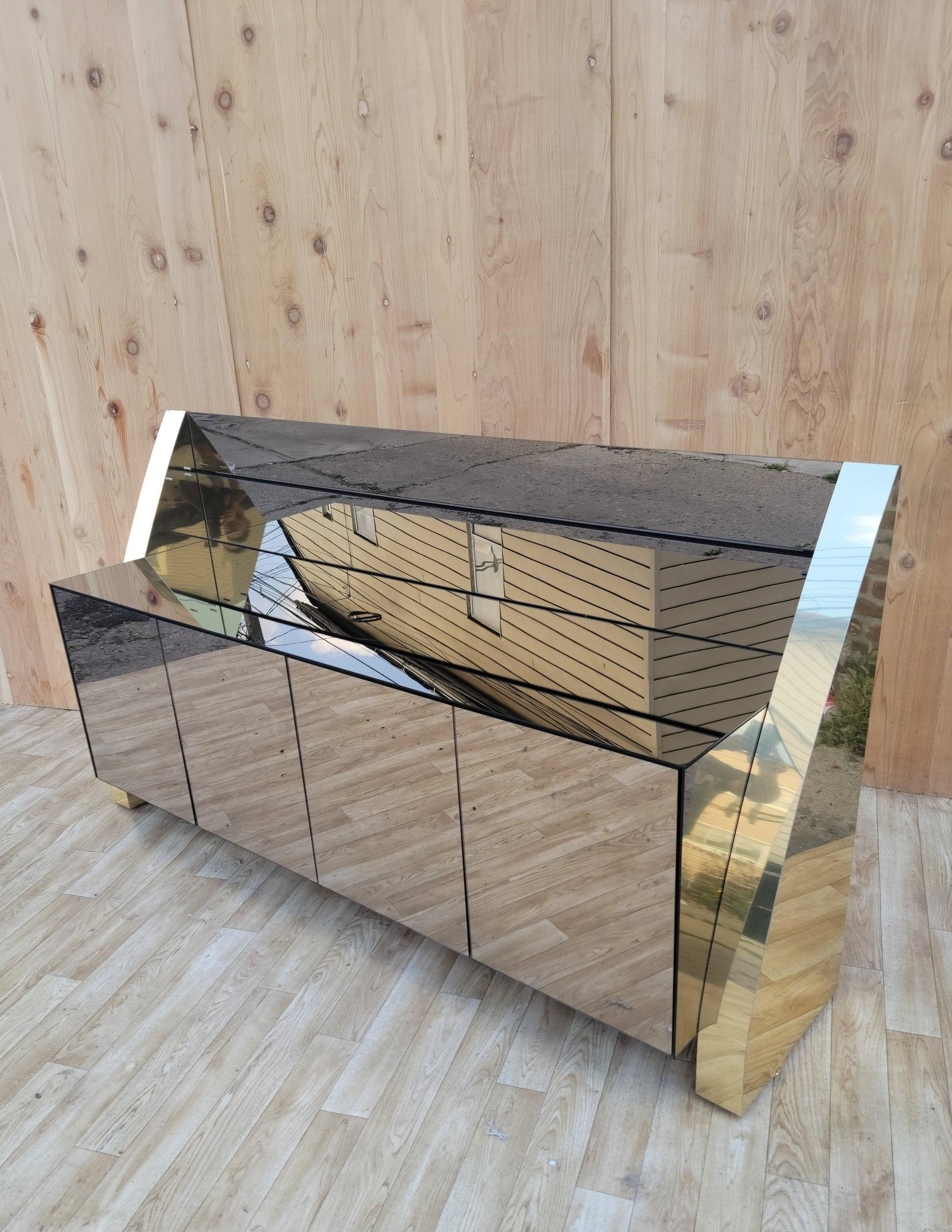MCM Mirrored Credenza by Ello - 5