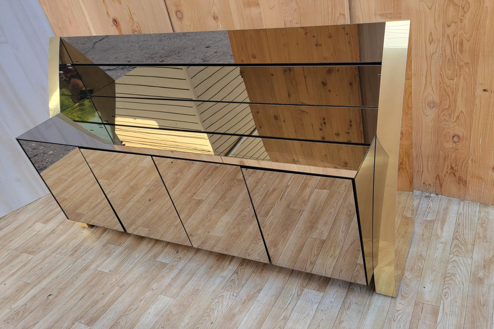 MCM Mirrored Credenza by Ello - 7