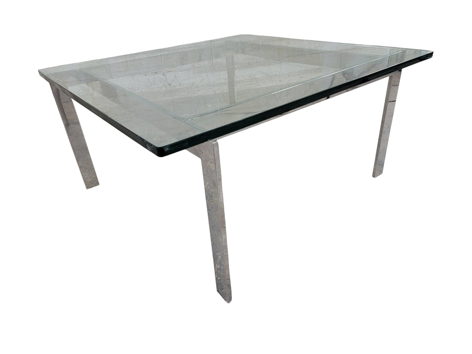 MCM Fritz Hansen Style Beveled Glass Top Coffee Table - 2