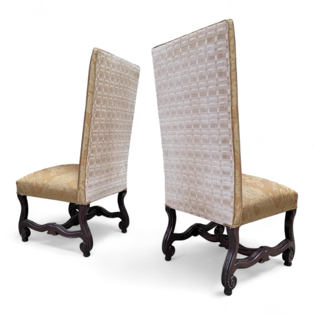 Vintage Italian Regency Style High Back Dinning Chairs - Set of 8 - 2