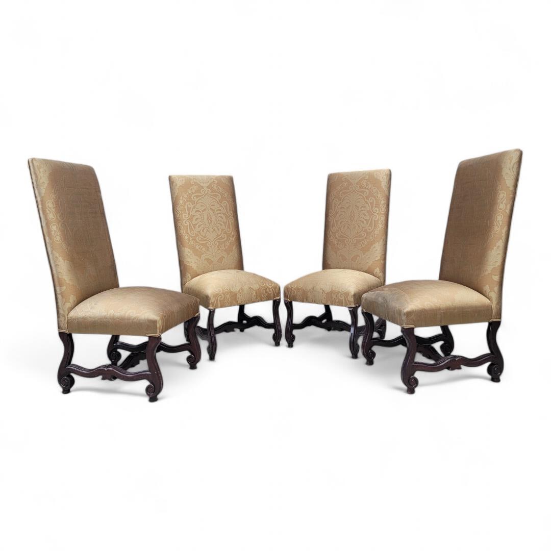 Vintage Italian Regency Style High Back Dinning Chairs - Set of 8 - 5