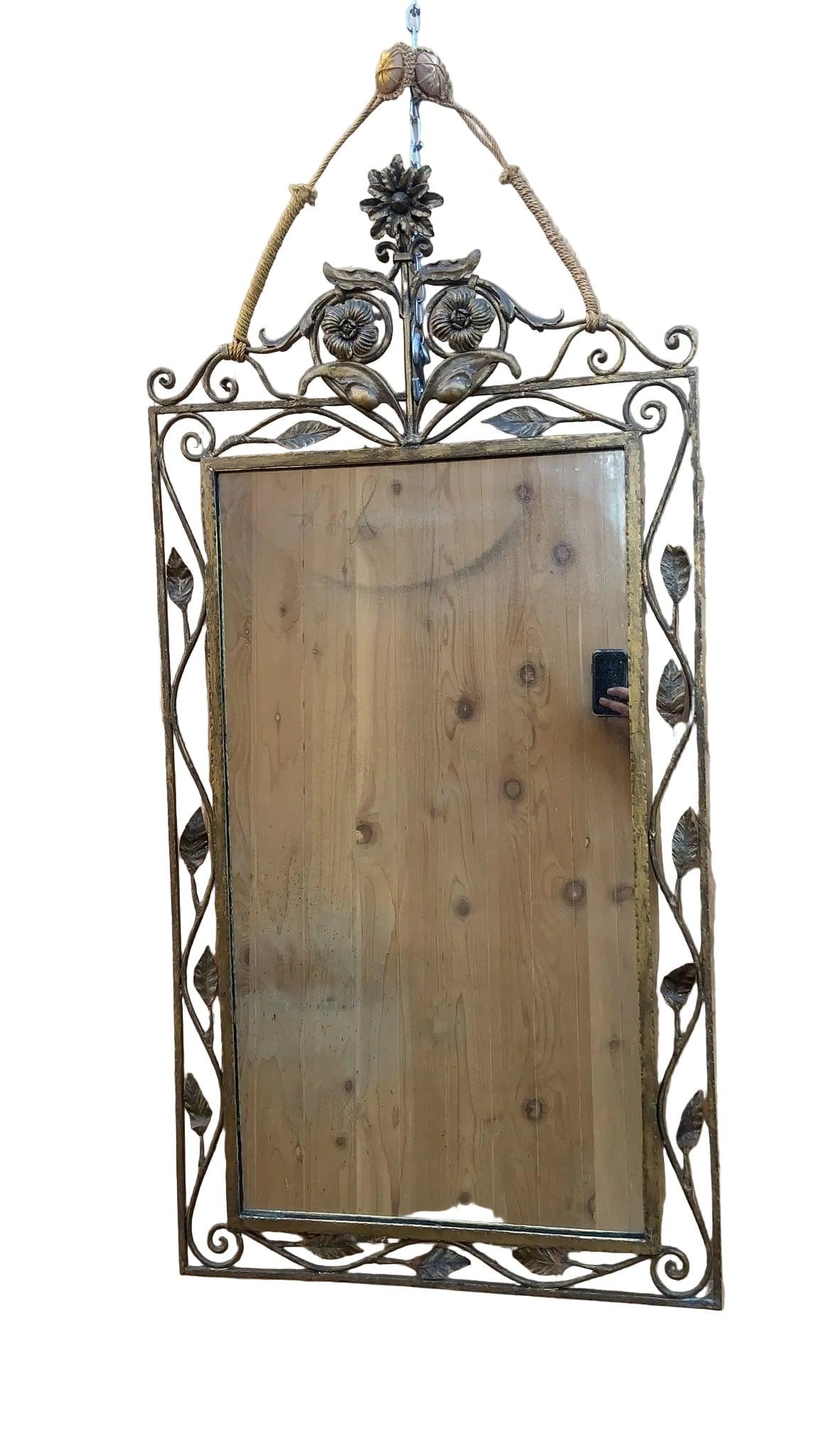 Vintage Italian Floral Wall Mirror - 4