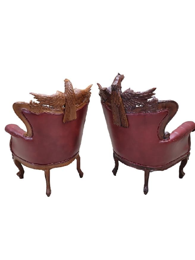 Antique Federal Style Chairs Newly Reupholstered - Set of 2 - 5