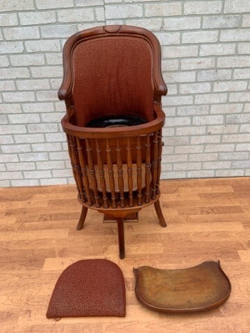 Antique Dutch Children’s High Chair with Chamber Pot - 2
