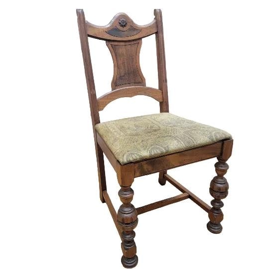 American Traditional Tudor Revival Dining Table with Four Chairs - 6