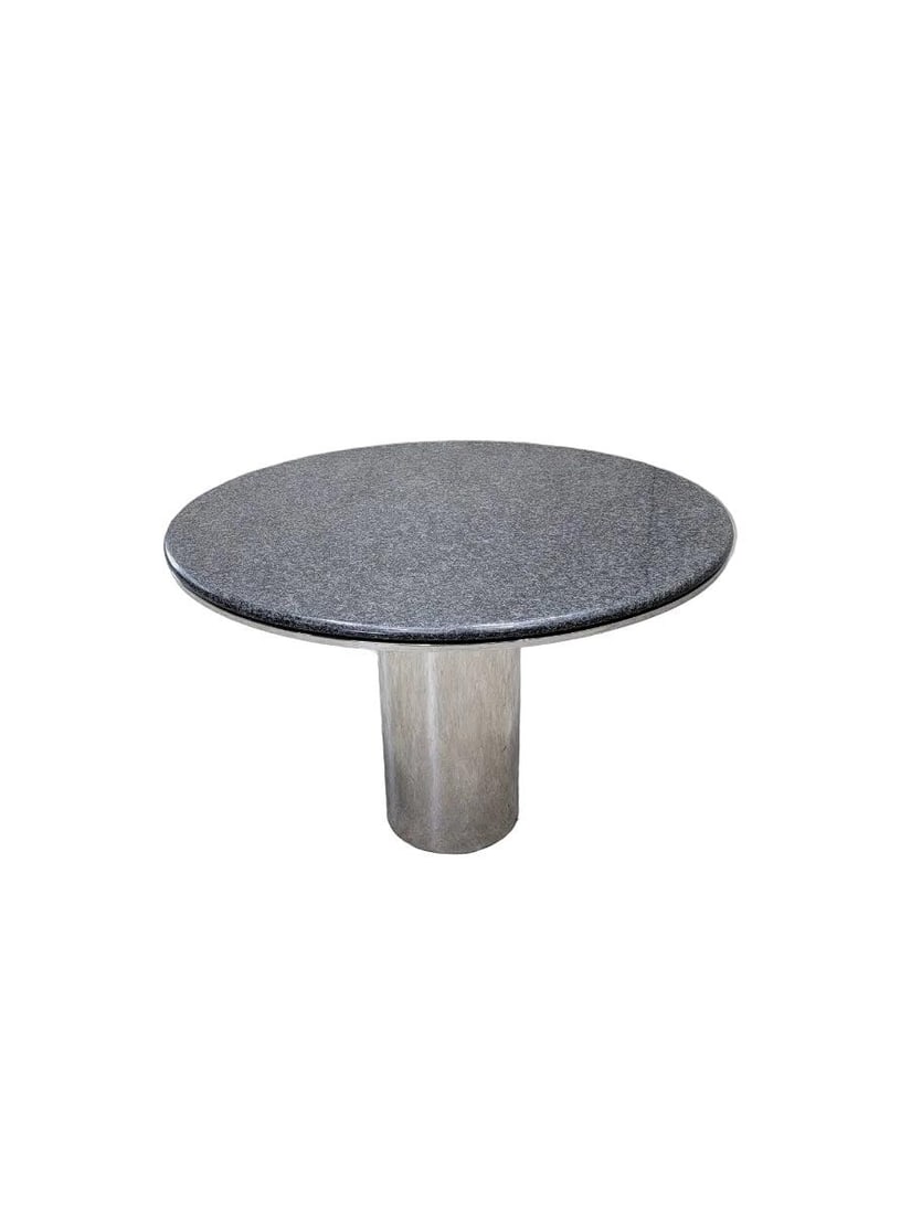 MCM Anello Pedestal Italian Granite Top Table by Brueton - 4