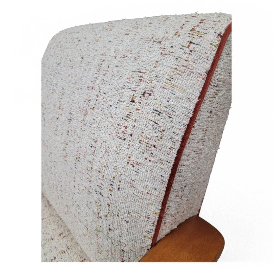 Art Deco Jindrich Halabala Style Lounge Chair & Ottoman Newly Reupholstered - 3