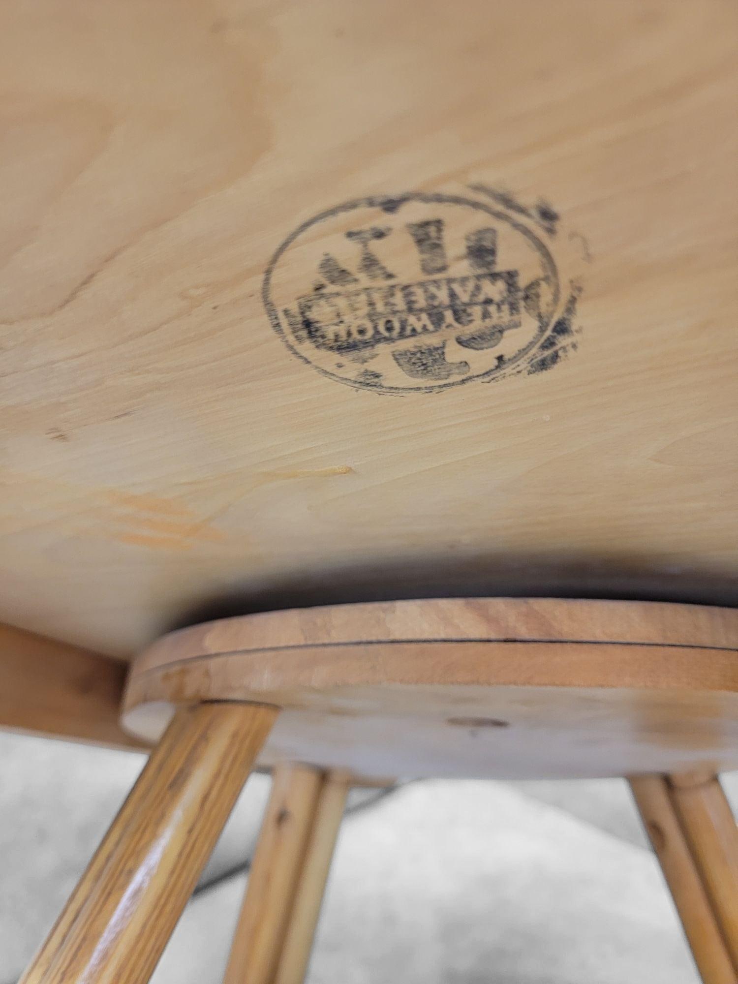 MCM Coastal Swivel Bamboo Coffee Table by Heywood Wakefield - 3